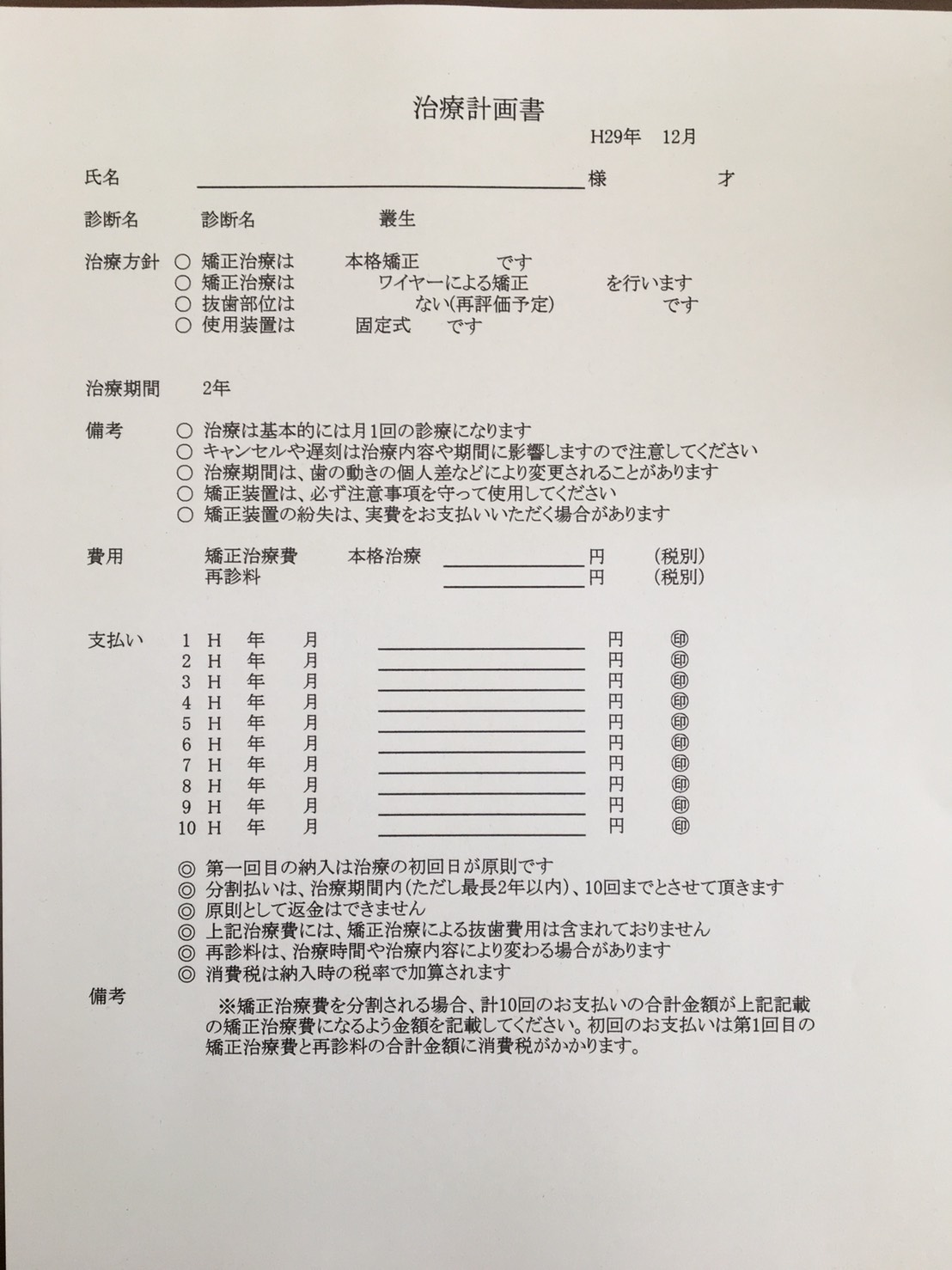 スタッフの矯正治療 診断編